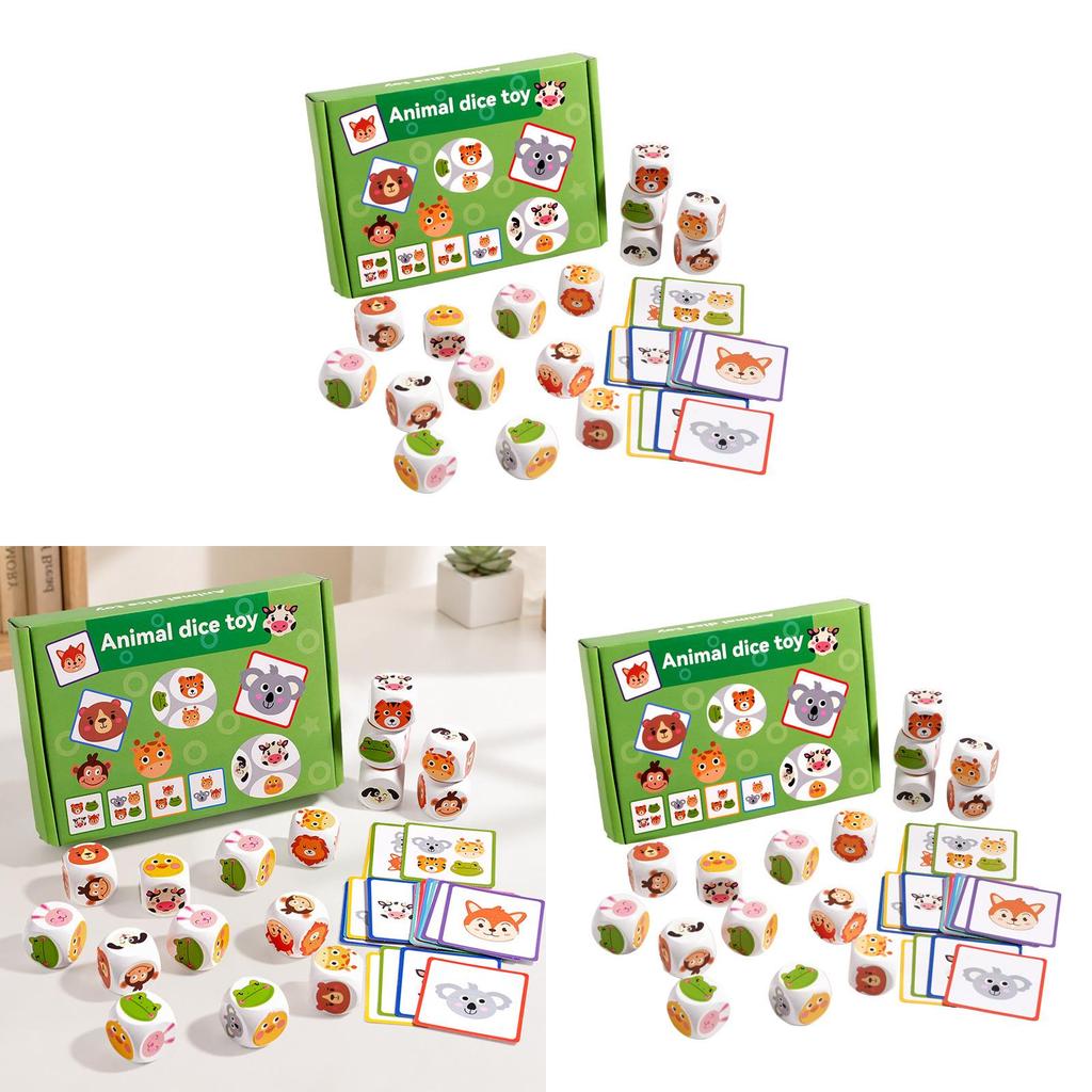 Деревянная головоломка «Сопоставление кубиков с животными» Развивающая игрушка для детей Образование