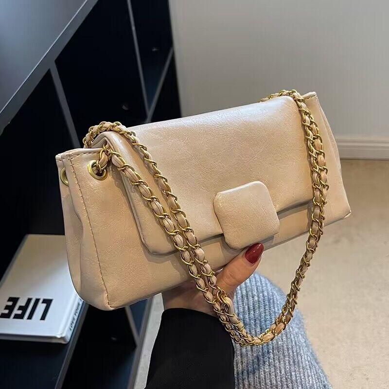 Дизайнерская сумка через плечо для женщин Весна/Лето Ретро Роскошная модная сумка на цепочке через плечо