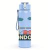 1PC London Tower Bridge Scene 750ml Color Plastic Sports Water Bottle Leakproof Flip Straw Lid For Sports Office Home Use