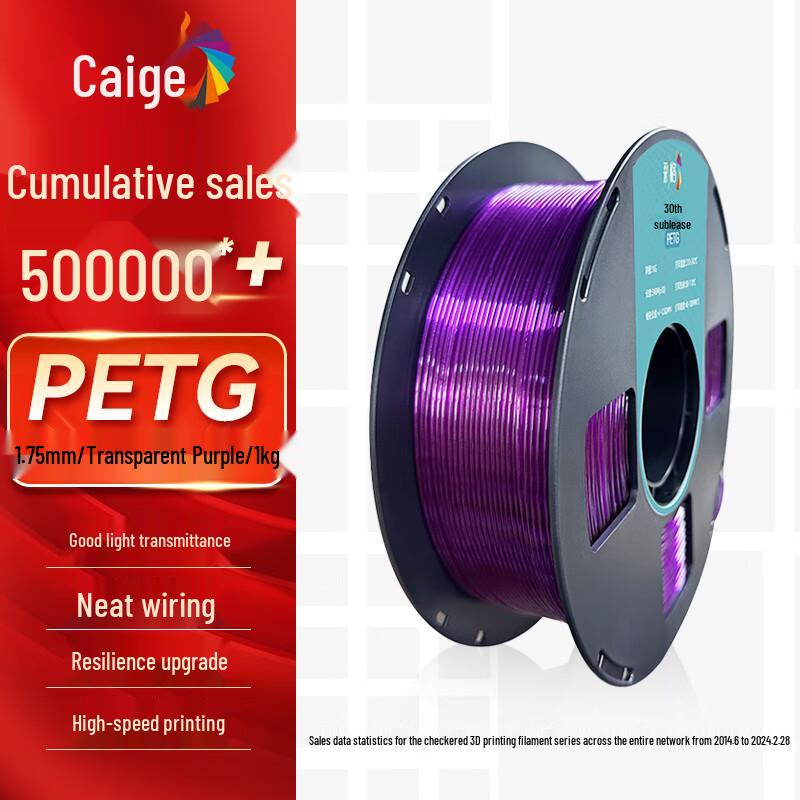 CaiGE 1.75мм PETG Филамент для 3D-принтера CN-вилка (адаптер в комплекте)