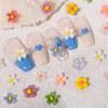 50Pcs Nail Decoration Exquisite Shape Waterproof Resin Bright-Colored 3D Mini Flower Shaped Nail Charms