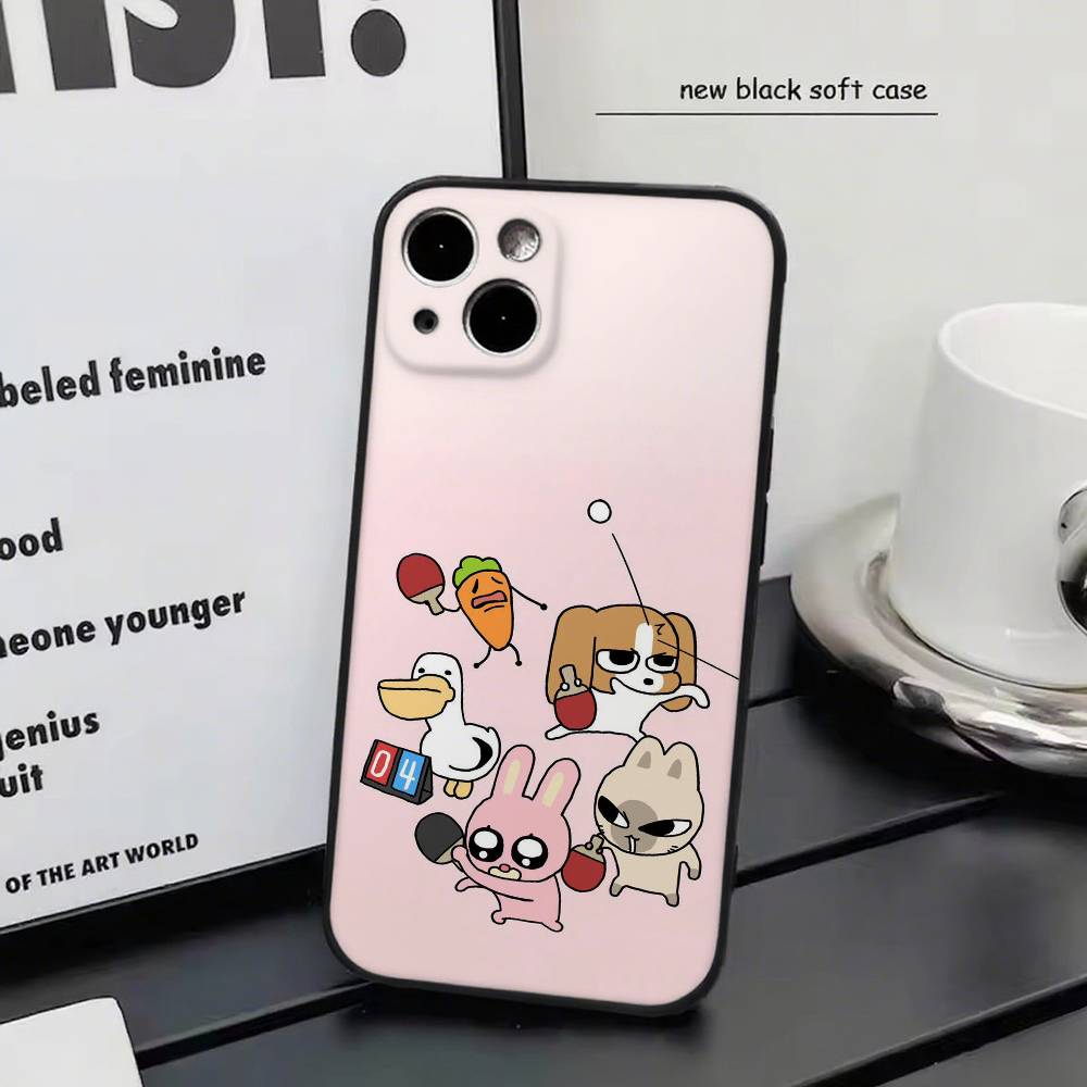 Забавный мультяшный L-lipu Friends Чехол для телефона Силиконовый Мягкий Для IPhone 17 Air 16 15 14 13 12 11 Plus Pro Max Plus
