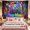 Neon Abstract (91) Theme Wall Tapestry Customized With Name Text Personalized Hanging Tapestry For Bedroom Living Room Decor