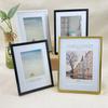 Golden Black Picture Photo Frame Aluminum Plexiglass Mat Wall Mounting Gallery Living Room Home Decor