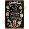 Metal Sign Vintage Tin Sign Cocktail Plate Decorative Poster Plaque Retro Bar Kitchen Home Wall Decor Bar Pub Club Art Man Cave