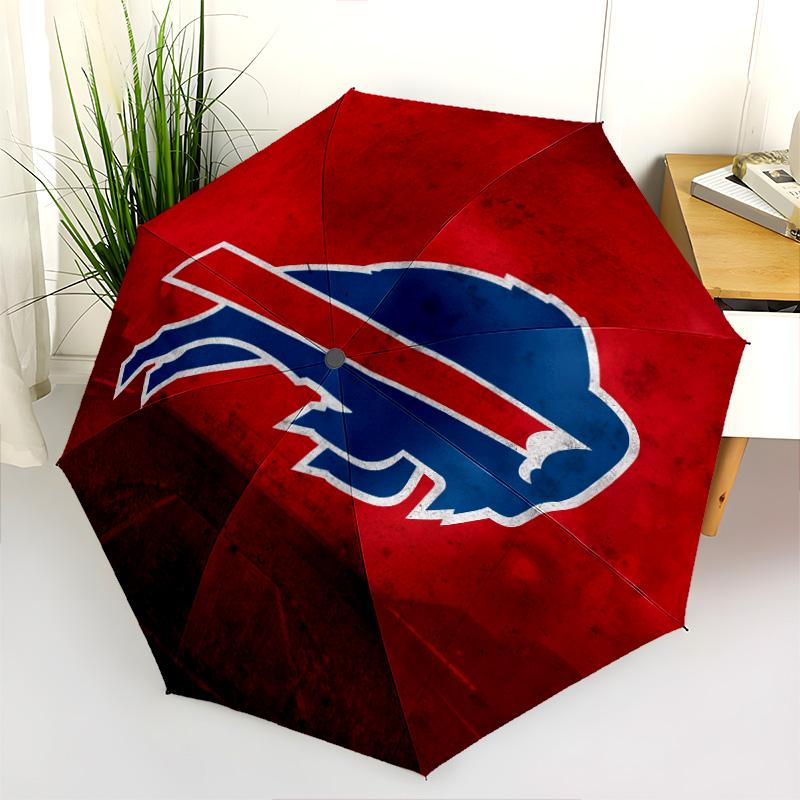 Узор Buffalo Bills, автоматический складной зонт, портативная и складная конструкция, 8 спиц, рождественский или день рождения подарок.