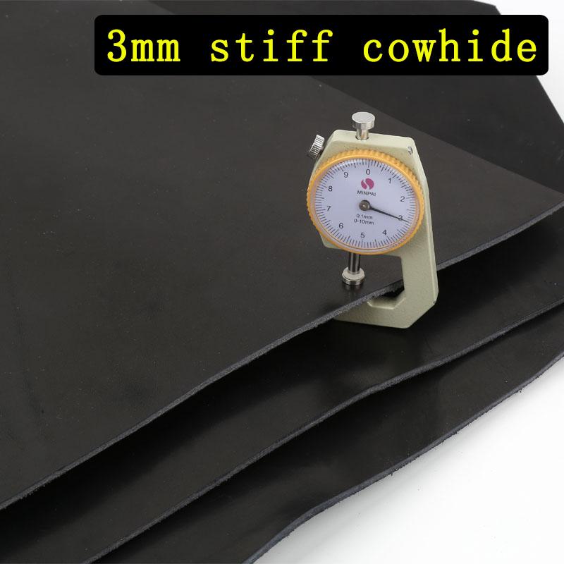 3mm thick black vegetable tanned leather, yellow cattle leather, industrial gasket, handmade DIY belt, genuine leather, carved a