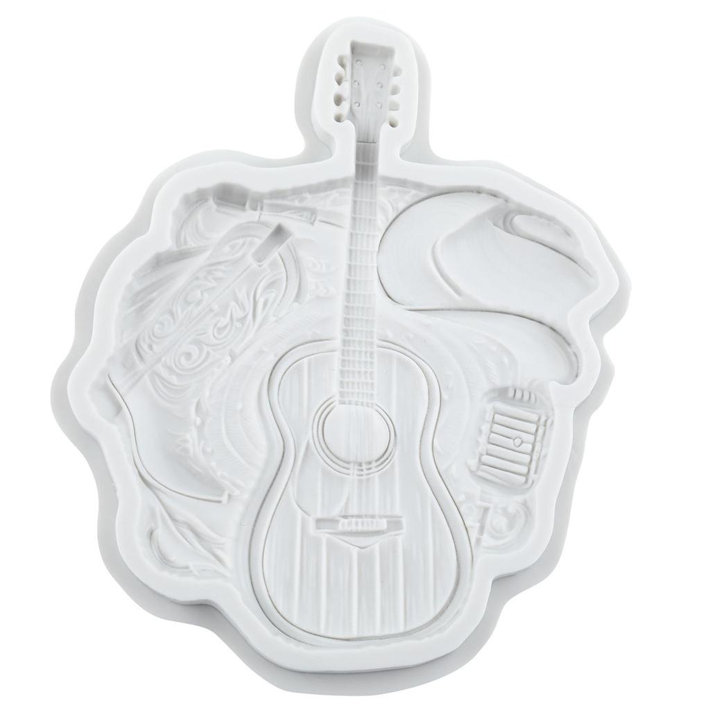 Силиконовые формы Музыкальная нота Гитара Цветок Виолончель Форма для мастики Инструменты для украшения торта Топпер для кекса Конфеты Смола Глина Шоколад Форма для ганаша