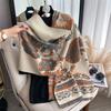 400G Thickened Version Of Retro Ethnic Style Cashew Flower Scarf Women'S Winter High-End Warm Scarf Imitation Cashmere Shawl