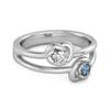 London Blue Topaz Infinity Knot Bypass Ring - 925 Sterling Silver
