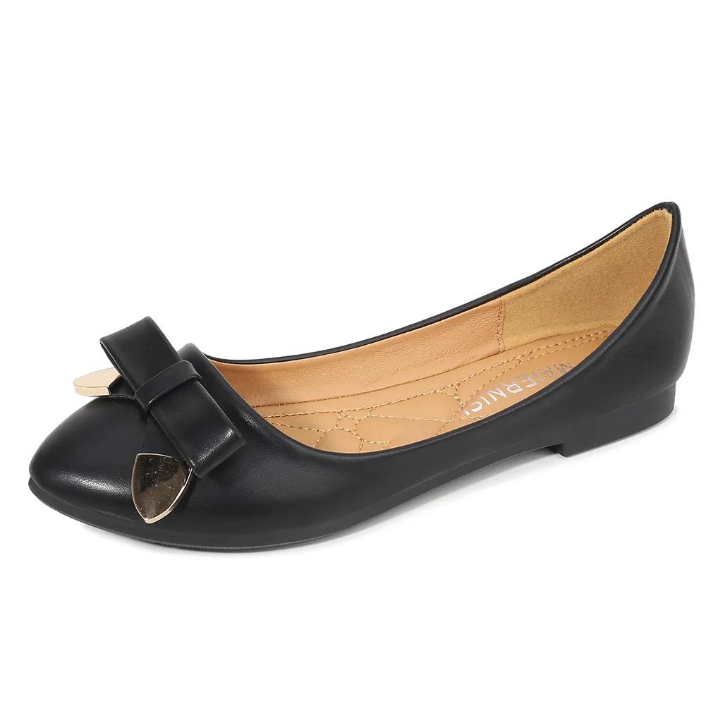 Женские туфли на одну ногу с острым носком и небольшим носком на плоской подошве, повседневные туфли с бабочкой и цветком на плоской подошве, размер 46