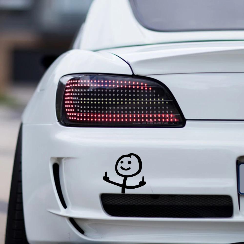 Creative FK Funny Stickers Middle Finger Styling waterproof Decals Cars Trucks Window Windshield Bumper Erect Decor Accessories
