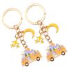 2Pcs Camping Keychain Set Colorful Motorhome Keyrings Stylish Bag Pendant Key Pendant Suitable for Travel Enthusiasts