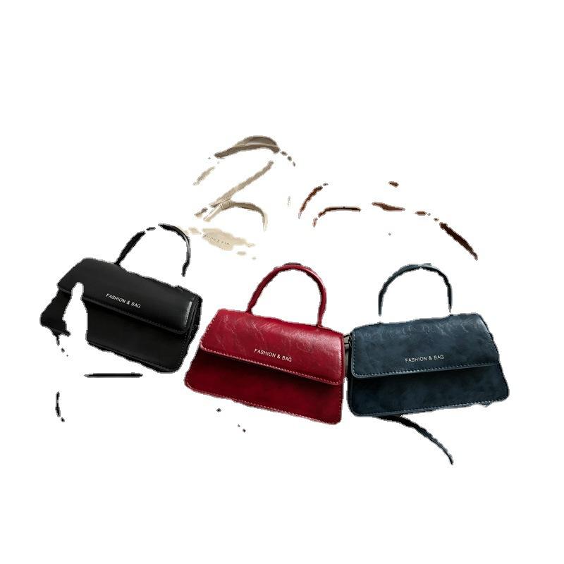 Ретро маленькая сумка женская 2025 новая мода повседневная на плечо сумка-мессенджер с простой текстурой женская портативная маленькая квадратная сумка