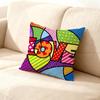 BBrittoES Happy Art Movement Anime Celebrity Merchandise AllMatch Printed Pillow Case Sofa Office Room Decoration Protector