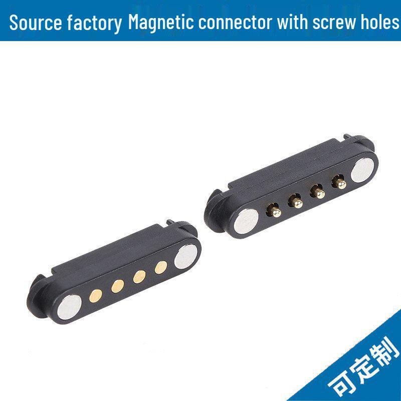 Magnetic Pogo Pin Spring Connector USB 2.54mm with Screw Mounting