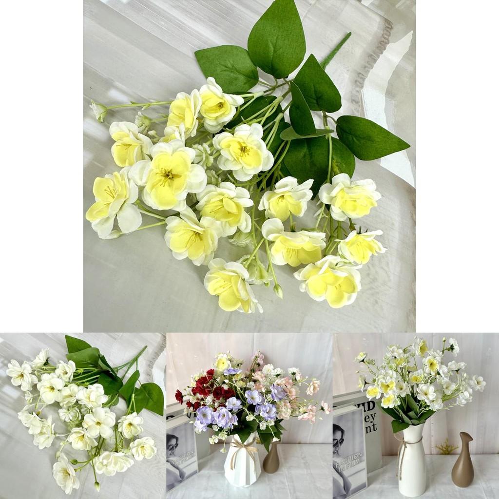 Искусственные цветы мимозы Ручной работы Маленький букет для домашнего декора и реквизит для фотосъемки