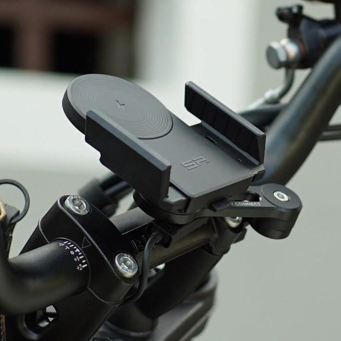 SP CONNECT Universal Charging Phone Clamp | Motorcycle Phone Holder | 52812 Black. Uni Clamp SPC+