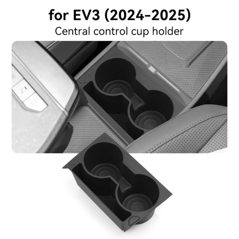 Центральный держатель напитков Держатель для стакана воды для EV3 2024-2025 Держатели для стаканов Автоаксессуары Быстрая установка