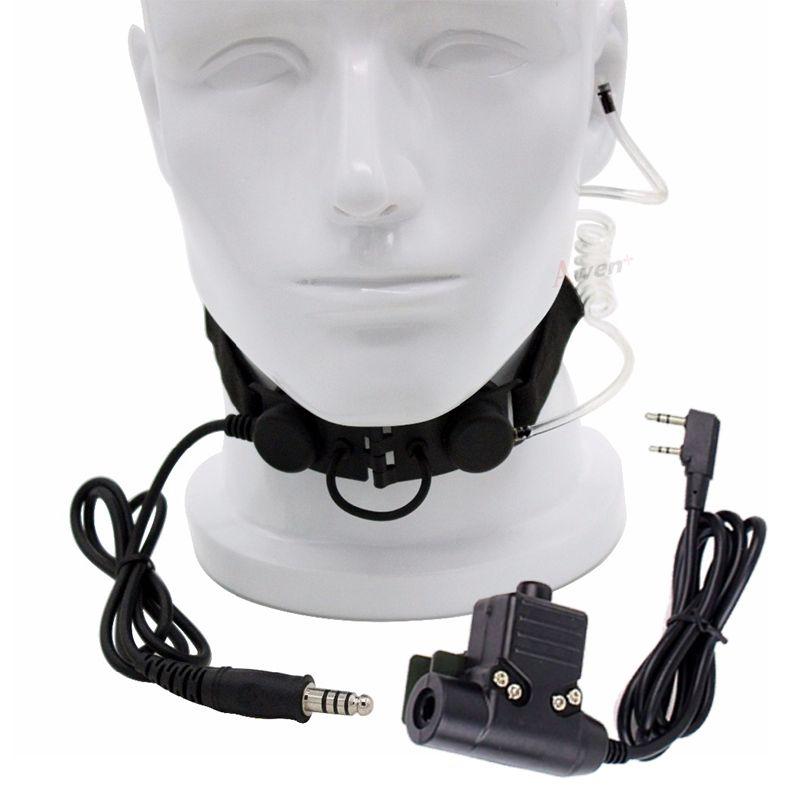 Тактический горловой микрофон Z003, трахеальная гарнитура с U94 PTT