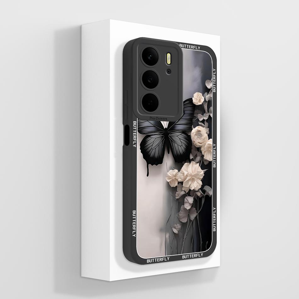 Чехол для Realme C75 C75X C73 C71 с рисунком цветов, мягкая задняя крышка из жидкого силикона для Realme C 75, полноразмерный защитный бампер для телефона