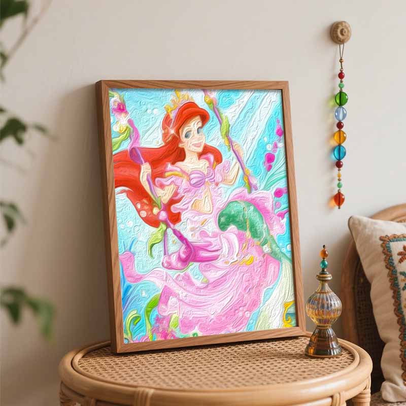 Disney Набор для масляной живописи Ариэль цифровое искусство живописи ручная работа DIY украшения для дома комнаты
