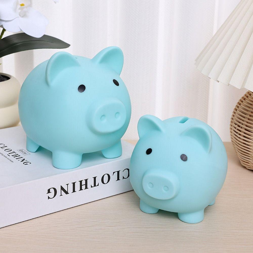 Cartoon Pig Piggy Money Saving Box Enough-capacity Piggy Desktop Ornaments  Home Decor