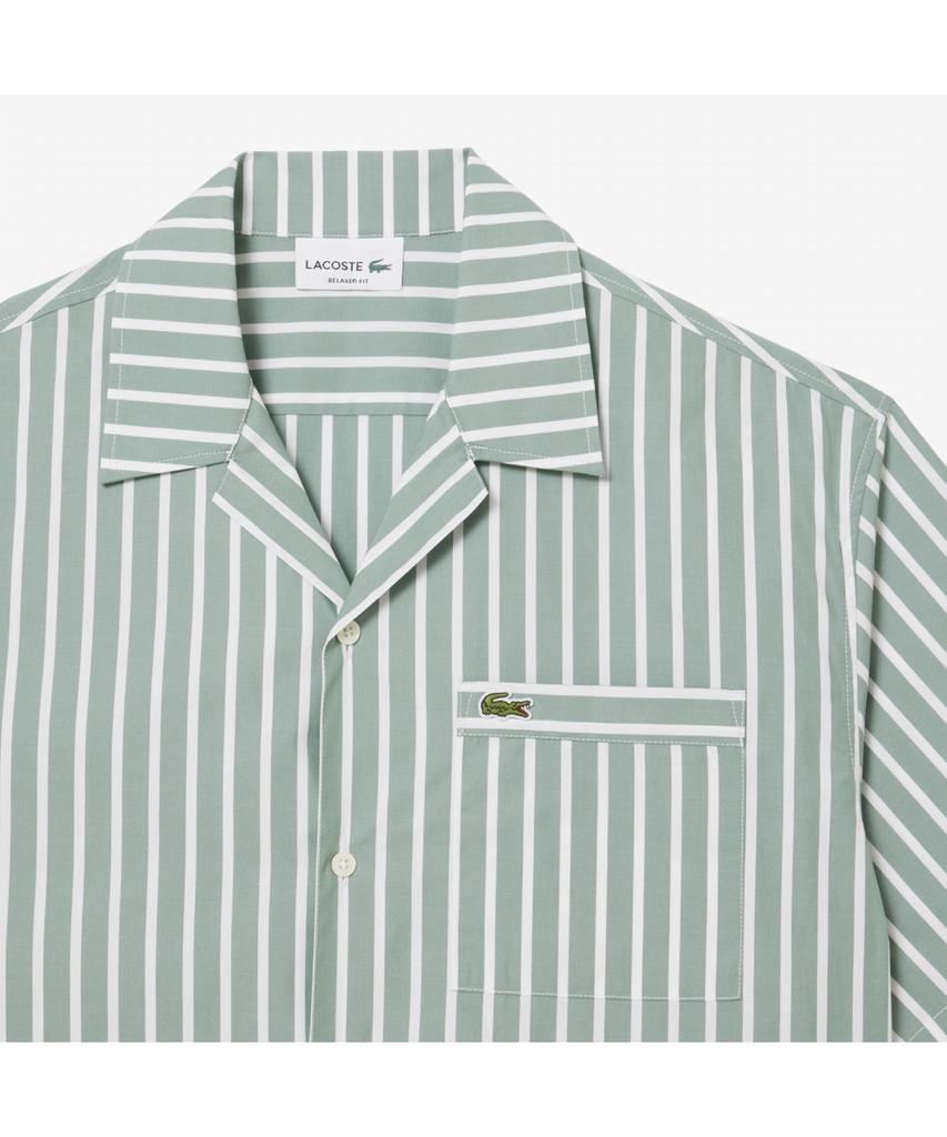 Мужская гавайская рубашка LACOSTE в полоску с коротким рукавом Ch9083-55G Bli
