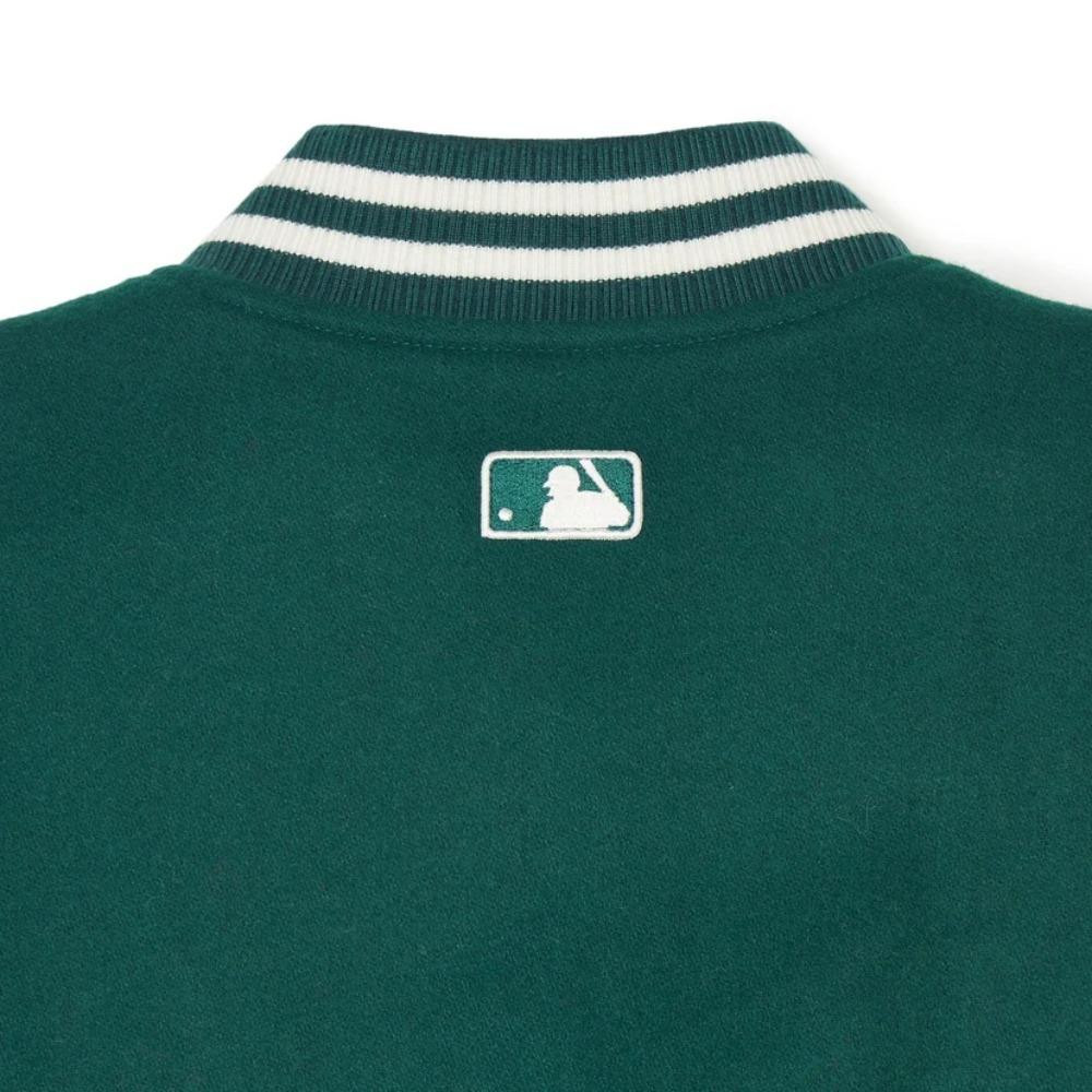 Новая бейсбольная куртка MLB SS24 Унисекс Зеленая 3AJPV0141-07GND