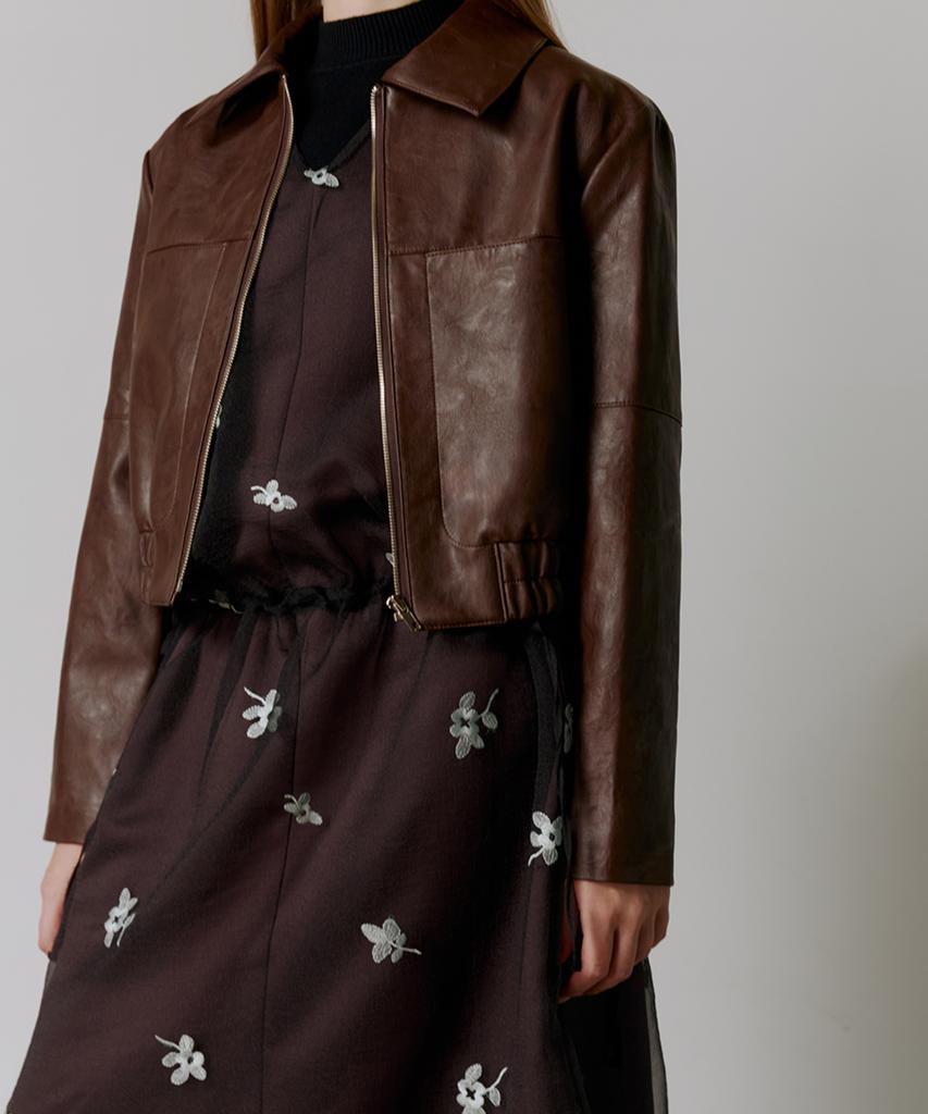 GANISONG Hudson Leather Blouson_Brown