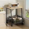Kitchen Microwave Oven Shelf with Drawer