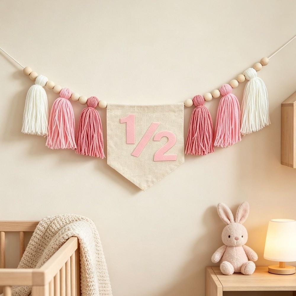 6 Month Party Decorations Boho-style High Chair Banner Cute Birthday Banner Photo Shoot