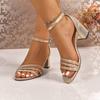 Новые Сексуальные Золотые Каблуки Женские Летняя Мода Элегантное Платье Высокие Каблуки Уличные Повседневные Сандалии Свадебная Обувь Невеста Zapatos De Mujer