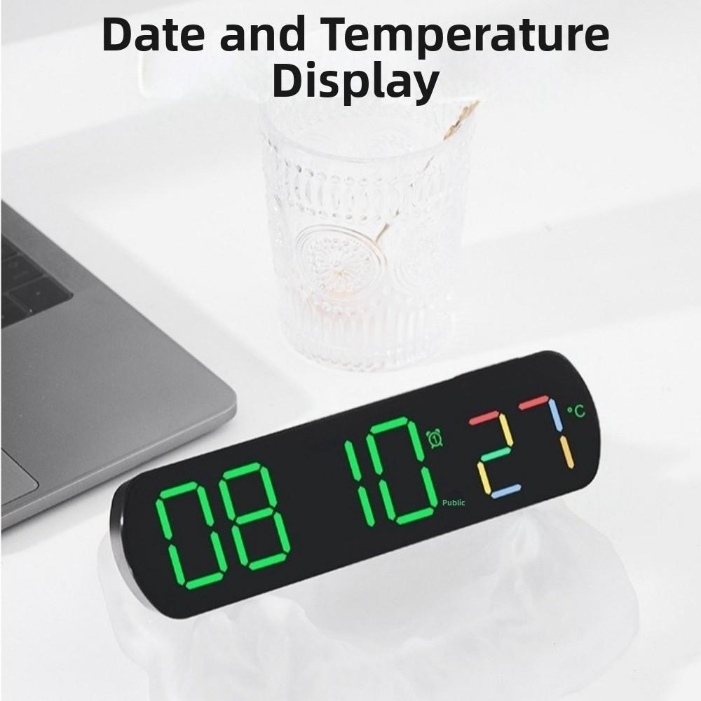 Temperature Display Digital Alarm Clock 12/24 Hour Table Clock Temperature Display Clock Home Use