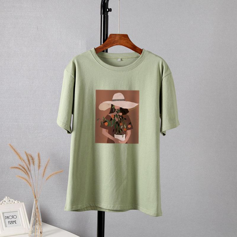 Женские футболки Hirsionsan с эстетическим графическим принтом, милые кавайные мягкие хлопковые свободные футболки в стиле Харадзюку, винтажные повседневные женские топы в готическом стиле