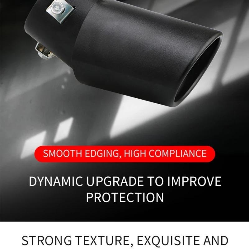 1 шт. 2,5-дюймовый впускной автомобильный глушитель, наконечник трубы из нержавеющей стали, хромированная отделка, задняя горловина для большинства автомобилей, модификация автомобиля