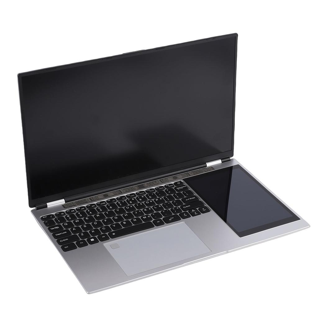 Double Screen Laptop 1920x1080 15.6 Inch IPS 1280x800 7 Inch IPS Touch Screen 16GB Fingerprint Unlock Laptop 100‑240V