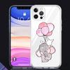 Прозрачный чехол для Apple iPhone 13 Mini 12 11 Pro Max XR SE 2020 7 8 Plus X XS 6 6S, мягкий чехол для телефона с мультяшным слоном и кроликом