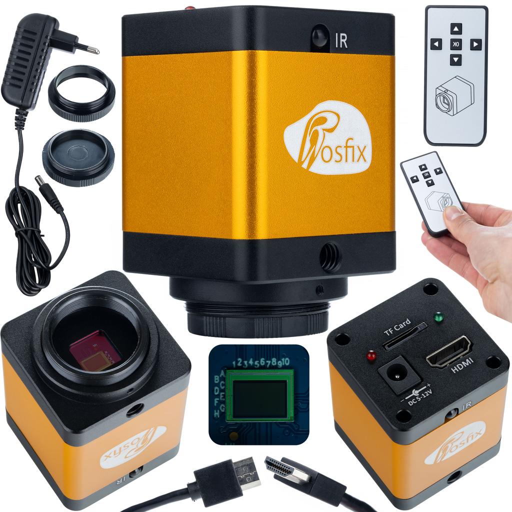 Rosfix Mikroskop Stereoskopowy Trinokularowy Jupiter Pro MSJP-T-SDMS1 – Zakres Zoomu 7x-45x | Wyświetlacz 8” | Oświetlacz 56xLED | Kamera Pegasus