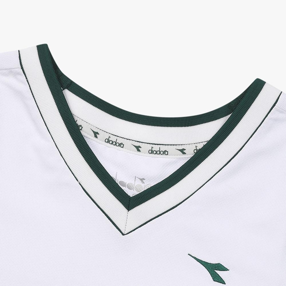 Diadora Теннисный Белый Женский Без Рукавов Складчатый