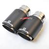 1PC Car  Straight Flange Matt Carbon Sandblasting Exhaust Pipe Stainless Steel Muffler Tip With Remus