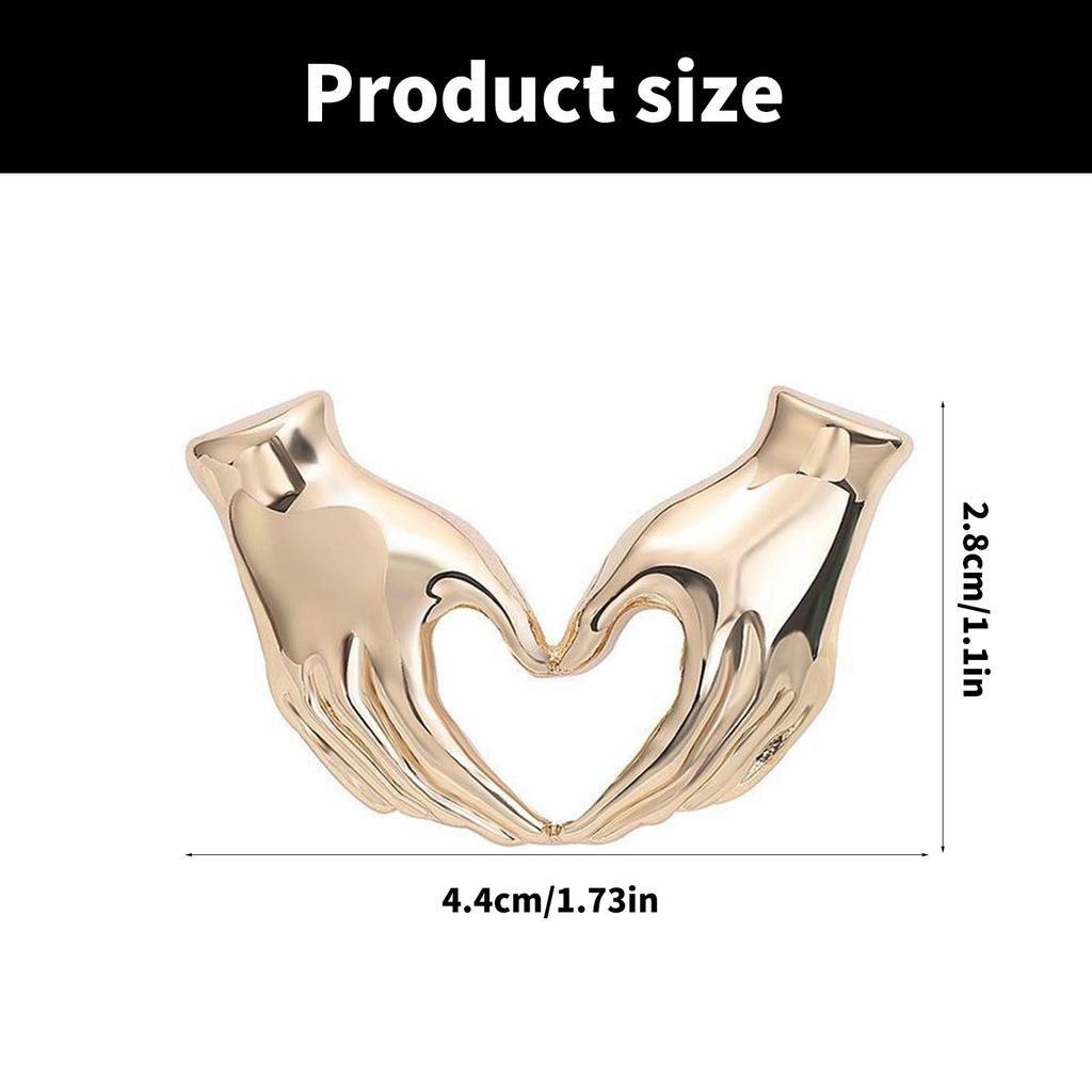 Модная мультяшная брошь в виде жеста руки с сердцем, декоративная булавка, модный значок, подходит для молодежного стиля и проявления индивидуальности