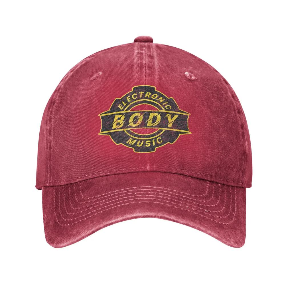 Electronic Body Music EBM Unisex Baseball Caps Gear Dark Wave Distressed Washed Hat Casual Outdoor Unstructured Soft Snapback