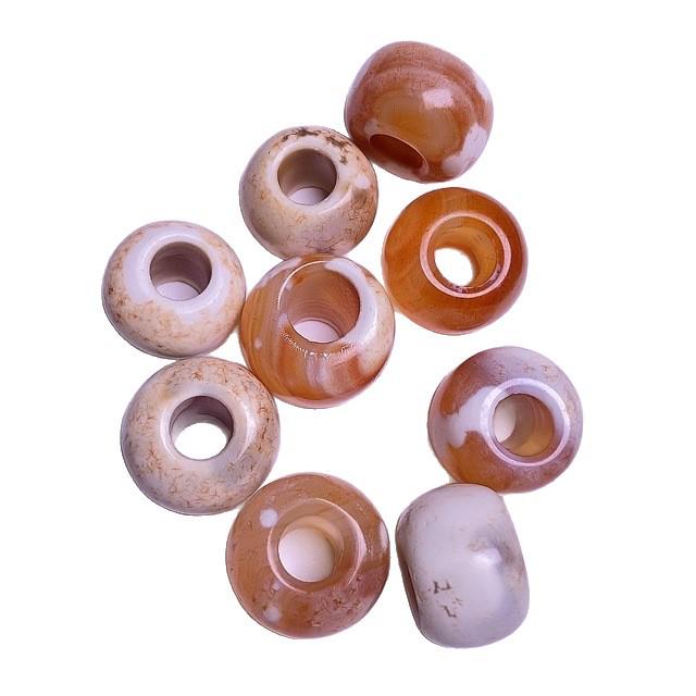 Натуральные нефритовые агатовые разделительные бусины-абаки для изготовления браслетов и подвесок своими руками