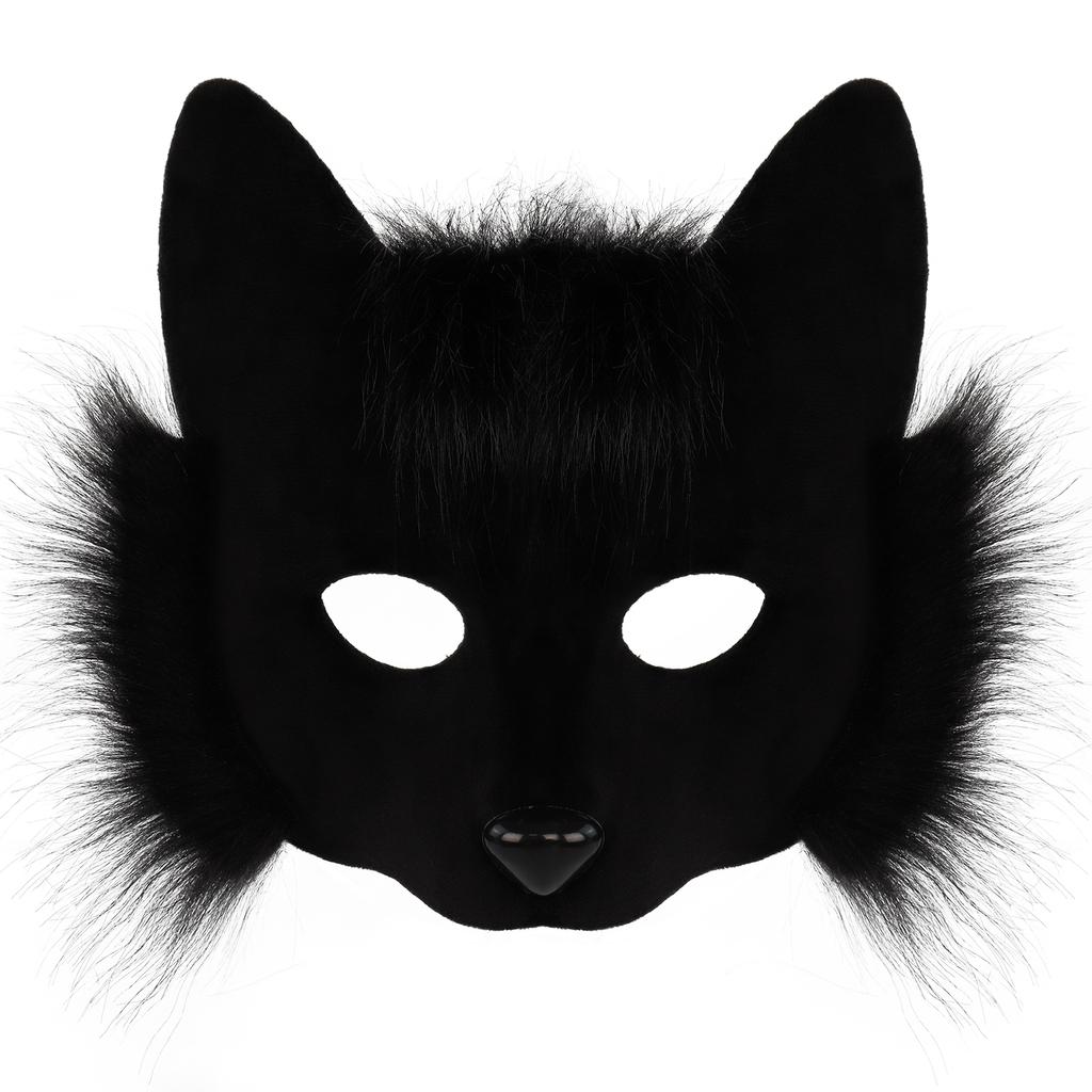Модные животные маски на пол-лица Лиса Кошка Маски Костюмы Реквизит Для Хэллоуина Косплея Вечеринки