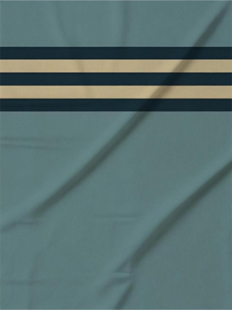 Men's Outdoor Polo Shirt, Mixed Color with Multiple Specs, Polyester - Made, Teal&Beige Horizontal Stripes, Minimalist Geometric Style, Ideal for