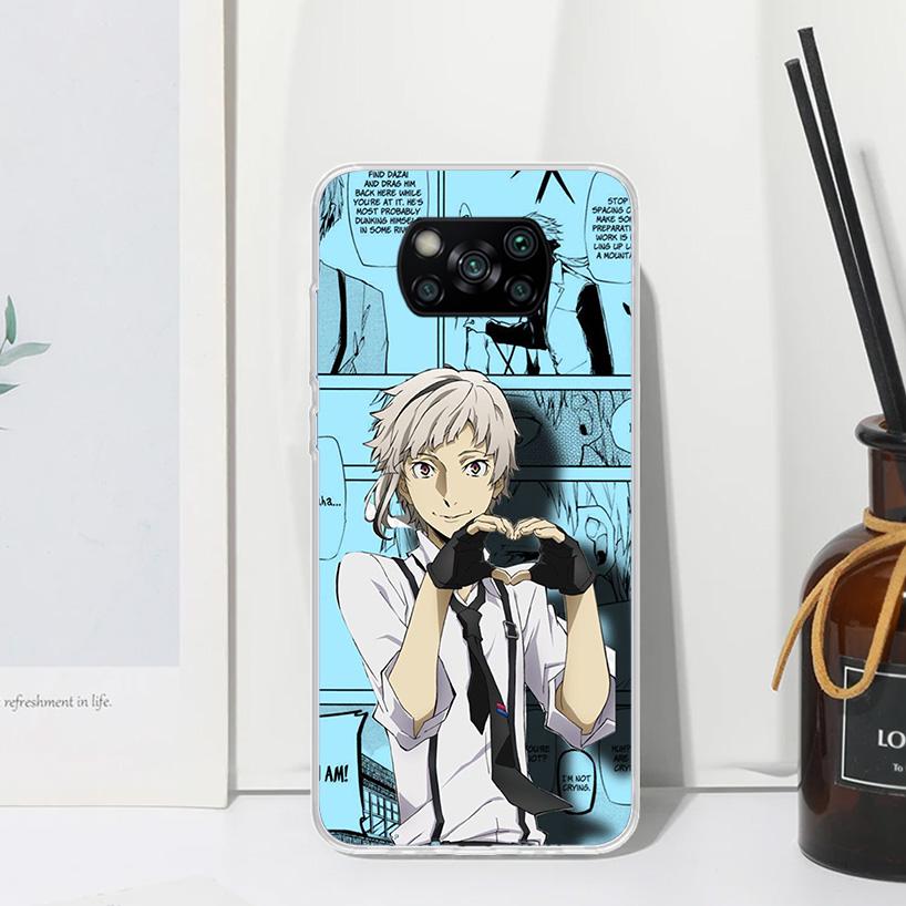 Чехол для телефона Bungo Stray Dogs Manga для Xiaomi Poco X7 X6 X5 M7 M8 Pro F7 Ultra Redmi 15C 15 13C 13 12C 12 10 10C 10A Художественные Fundas P