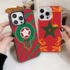Мягкий чехол для телефона с флагом Марокко для iPhone 15 16 17 Pro Max 17Air 16E 14 Plus 13 12 Mini Ударопрочный чехол Задняя панель
