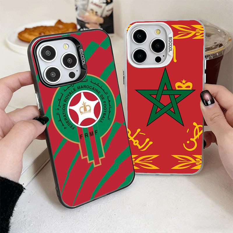 Мягкий чехол для телефона с флагом Марокко для iPhone 15 16 17 Pro Max 17Air 16E 14 Plus 13 12 Mini Ударопрочный чехол Задняя панель