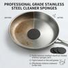3Pcs Professional Steel Wool Sponge Heavy-duty Stain Pan Scrubber Pads  Kitchen Grease Removal